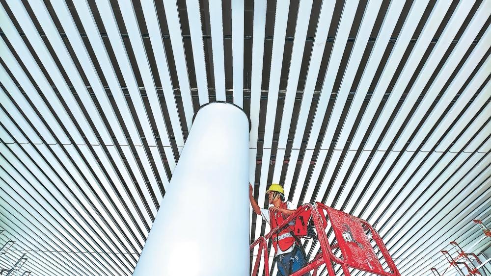 厦门翔安国际机场B指廊B2区建设施工现场