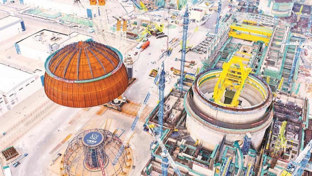 漳州核电3号机组内穹顶吊装成功