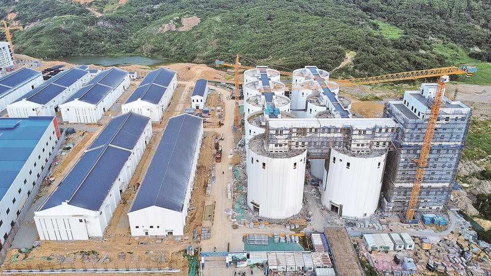 福州市长乐区松下镇的东郊粮库迁建项目正加紧施工
