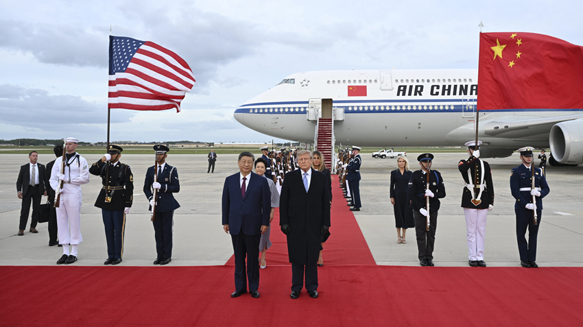 习近平抵达华盛顿对美国进行国事访问